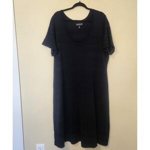 Lane Bryant Navy Blue Waffle Knit Scoop Neck Maxi Dress Size 26/28